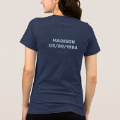 Individuelle Name-/Textzeichen Tri-Blend Shirt (Rückseite)
