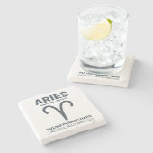 Individuelle Name-/Textzyklenzeichen Steinuntersetzer (Seitenansicht)