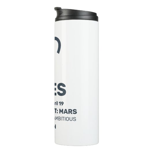 Individuelle Name-/Textzyklenzeichen Thermosbecher (Nach rechts gedreht)