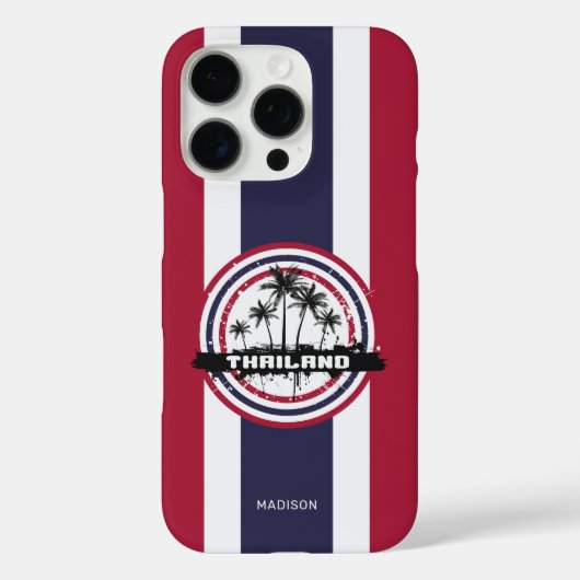 Individuelle Name Thailand Colors Case-Mate iPhone Hülle (Rückseite)