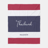 Individuelle Name Thailand Colors Fleecedecke (Vorderseite)