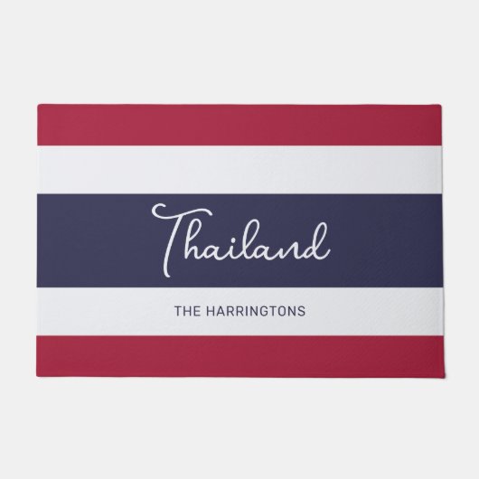 Individuelle Name Thailand Colors Fußmatte (Vorderseite)