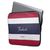 Individuelle Name Thailand Colors Laptopschutzhülle (Vorderseite Links)