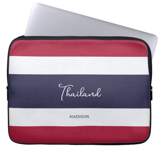 Individuelle Name Thailand Colors Laptopschutzhülle (Vorderseite)