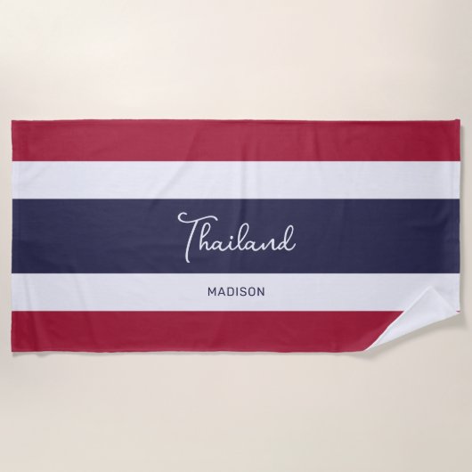 Individuelle Name Thailand Colors Strandtuch (Vorderseite)