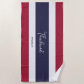 Individuelle Name Thailand Colors Strandtuch (Vorderseite)