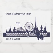 Individuelle Name Thailand Schaumweinetikett (Einzelnes Label)