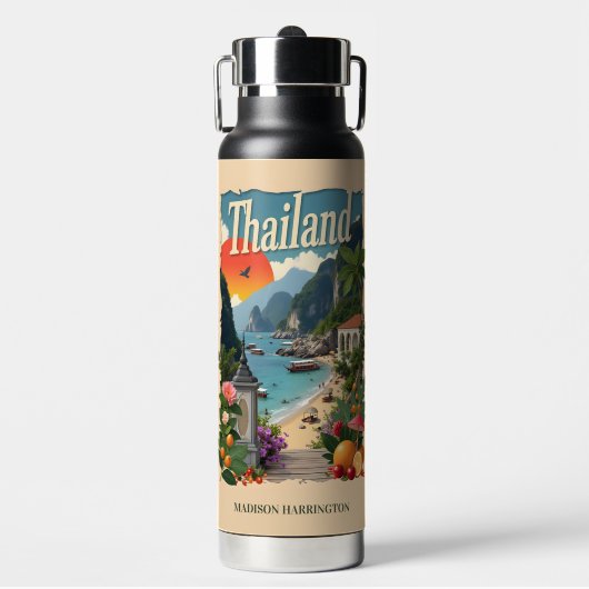 Individuelle Name Thailand Trinkflasche (Vorderseite)