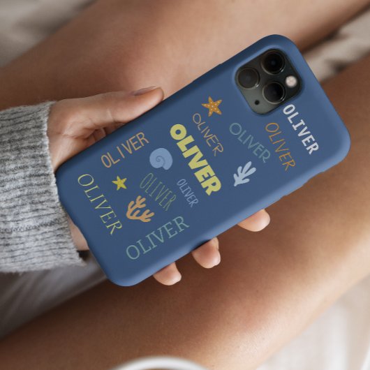 Individuelle Name Theme Beach Starfish Case-Mate iPhone Hülle