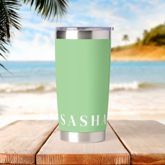 Individuelle Name Thermal Tumbler Thermobecher (Strand)