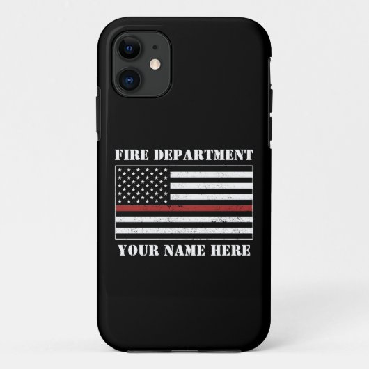 Individuelle Name Thin Red Line Flaggen Stolz Feue Case-Mate iPhone Hülle (Rückseite)