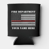 Individuelle Name Thin Red Line Flaggen Stolz Feue Dosenkühler (Vorderseite)
