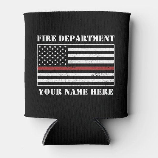 Individuelle Name Thin Red Line Flaggen Stolz Feue Dosenkühler (Vorderseite)