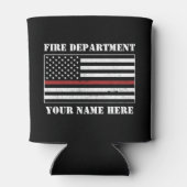 Individuelle Name Thin Red Line Flaggen Stolz Feue Dosenkühler (Rückseite)