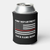 Individuelle Name Thin Red Line Flaggen Stolz Feue Dosenkühler (Kanne Rückseite)