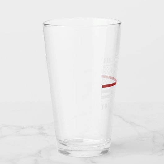 Individuelle Name Thin Red Line Flaggen Stolz Feue Glas (Rechts)