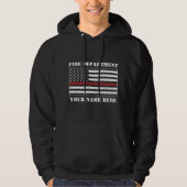 Individuelle Name Thin Red Line Flaggen Stolz Feue Hoodie (Vorderseite)