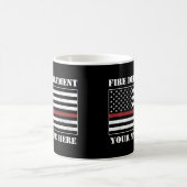 Individuelle Name Thin Red Line Flaggen Stolz Feue Kaffeetasse (Mittel)
