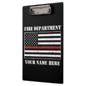 Individuelle Name Thin Red Line Flaggen Stolz Feue Klemmbrett (Links)
