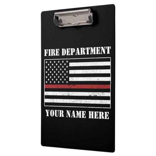 Individuelle Name Thin Red Line Flaggen Stolz Feue Klemmbrett (Links)