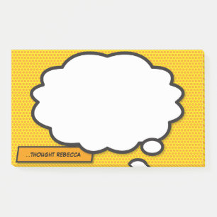 Individuelle Name Think Bubble Fun Comic Book Post-it Klebezettel