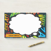 Individuelle Name Think Bubble Fun Comic Book Post-it Klebezettel (Auf Schreibtisch)
