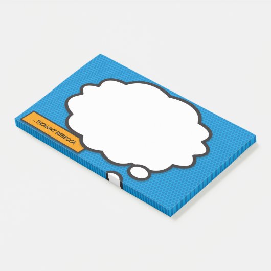 Individuelle Name Think Bubble Fun Comic Book Post-it Klebezettel (angewinkelt)
