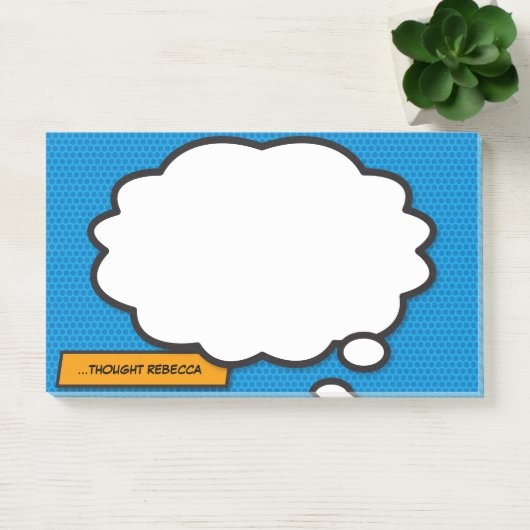 Individuelle Name Think Bubble Fun Comic Book Post-it Klebezettel (Büro)
