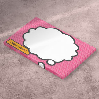 Individuelle Name Think Bubble Fun Retro Comic Buc Post-it Klebezettel