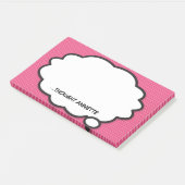 Individuelle Name Think Bubble Pink Comic Buchen S Post-it Klebezettel (angewinkelt)