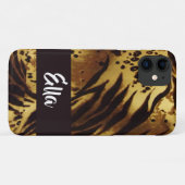 Individuelle Name-Tiger-Hautfarbe Case-Mate iPhone Hülle (Rückseite (Horizontal))