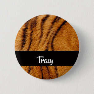 Individuelle Name-Tigerhaut Button