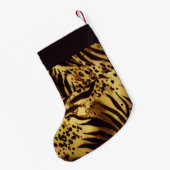 individuelle Name-Tigerhaut Kleiner Weihnachtsstrumpf (Rückseite (Hängend))