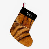 individuelle Name-Tigerhaut Kleiner Weihnachtsstrumpf (Vorderansicht (hängend))