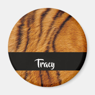 Individuelle Name-Tigerhaut Magnet