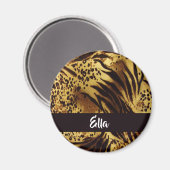 Individuelle Name-Tigerhaut Magnet (Vorderseite/Rückseite)