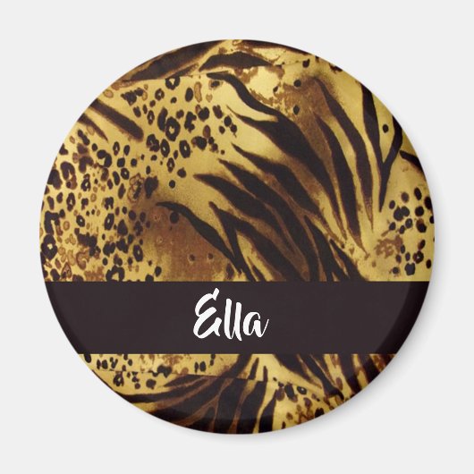 Individuelle Name-Tigerhaut Magnet (Vorne)