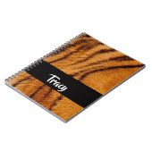Individuelle Name-Tigerhaut Notizblock (Linke Seite)