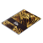 Individuelle Name-Tigerhaut Notizblock (Linke Seite)