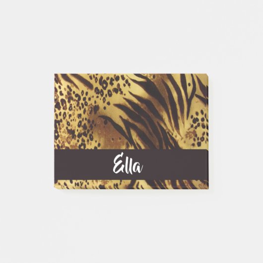 individuelle Name-Tigerhaut Post-it Klebezettel (Vorderseite)