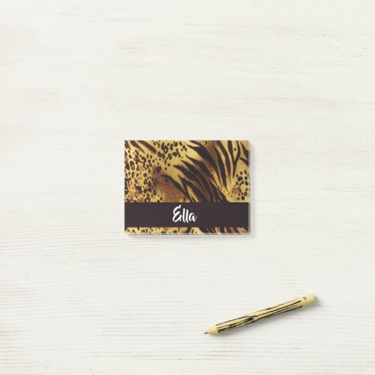 individuelle Name-Tigerhaut Post-it Klebezettel (Auf Schreibtisch)