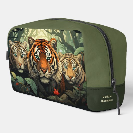 Individuelle Name Tigers Illustration Waschbeutel (Rechte Ecke)