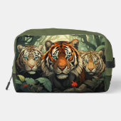 Individuelle Name Tigers Illustration Waschbeutel (Rückseite)