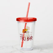 Individuelle Name Tiki Bar Acryltrinkbecher (Rückseite)