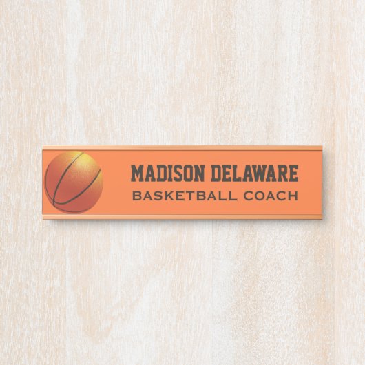 Individuelle Name & Titel Basketball Türschild (Vorderseite )