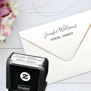 Individuelle Name Titel Personalisiertes Skript Un Permastempel