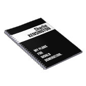 Individuelle Name-, Titel- und Farbnotebook Notizblock (Rechte Seite)