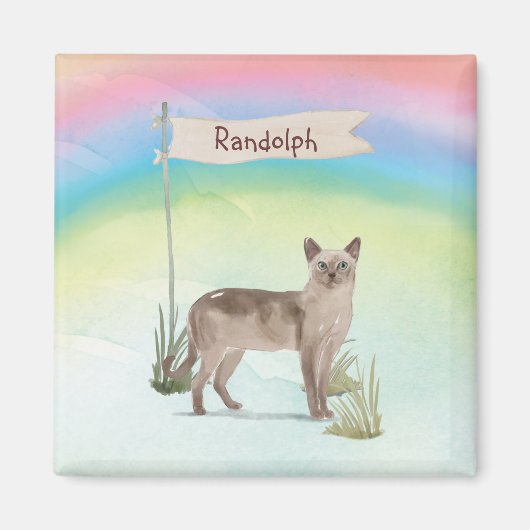 Individuelle Name Tonkinese Cat Pet Magnet (Vorne)