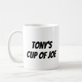 Individuelle Name "Tony's Cup of Joe" Kaffeetasse (Links)