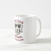 Individuelle Name Top Dog Vater Vatertag Kaffee Kaffeetasse (VorderseiteRechts)